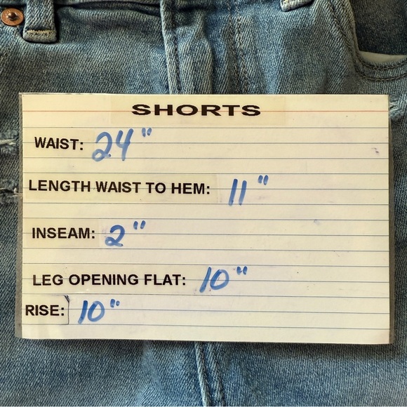 American Eagle High Waist Cut Off Distressed Jean Shorts Raw Hem Size 0 Grunge - Picture 11 of 11